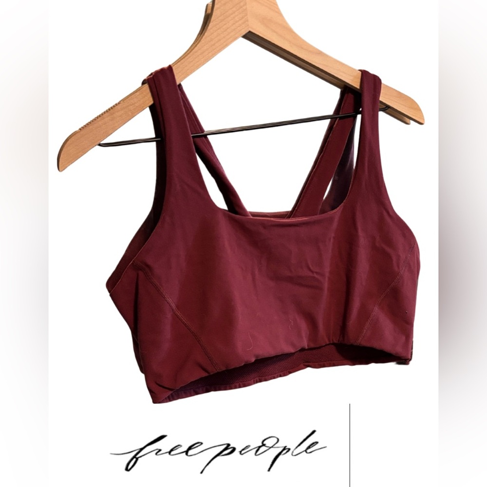 FP Movement Never Better Square Neck Sports Bra in Clove Free People
